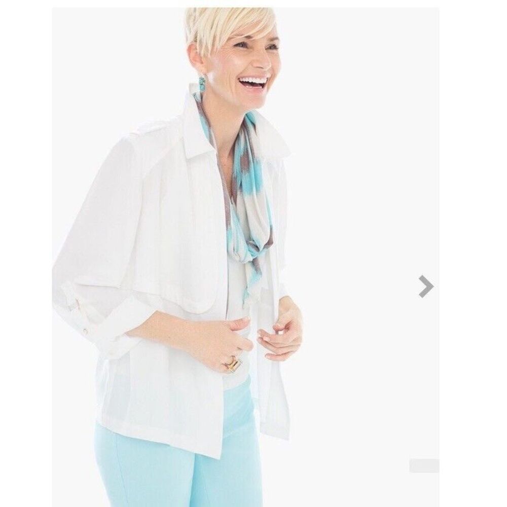 NWT Chico's Easy Chic jacket - Size 1 Petite / Medium / 8 Petite - Antique White